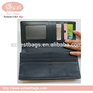 shenzhen factory supply personalized slim leather RFID wallet for men