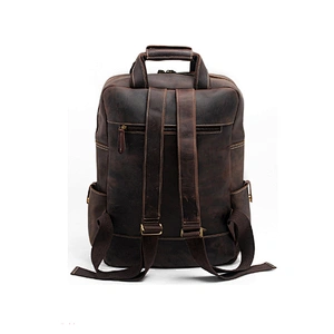 2019 Vintage Crazy Horse leather Fashion Travel Bags Men's Laptop Backpack