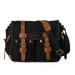 2018 New Men's Canvas Shoulder Bag European and American Style Retro Messenger Bag Men's Casual Bag