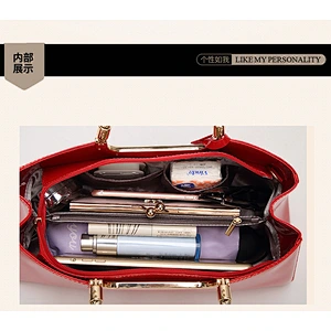 2019 new simple classic fashion patent leather handbag evening bag for women for feast or party