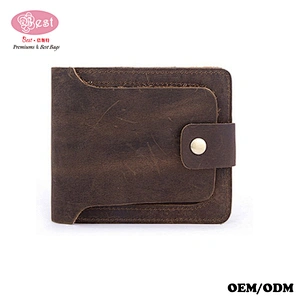 Wholesale Leather Purse Card Organizer Pouch Unisex Leather Wallets