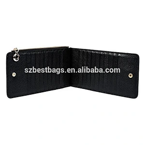 Black PU Multi-Functional Hot-selling RFID Anti-Magnetic Long Wallet
