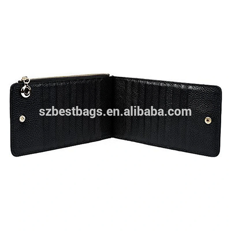Black PU Multi-Functional Hot-selling RFID Anti-Magnetic Long Wallet