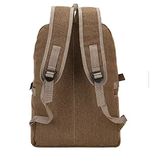 Vintage retro recycled handmade high quality custom black canvas rucksack backpacks