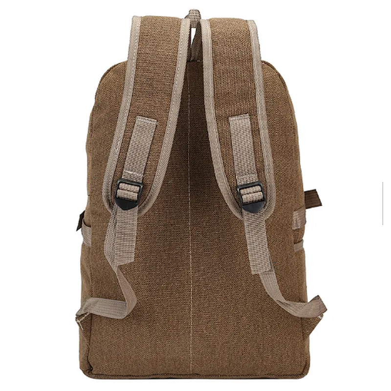 Vintage retro recycled handmade high quality custom black canvas rucksack backpacks
