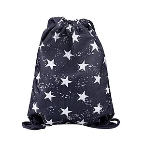 Fashion foldable military long rope gym drawstring duffle sports bag with logo