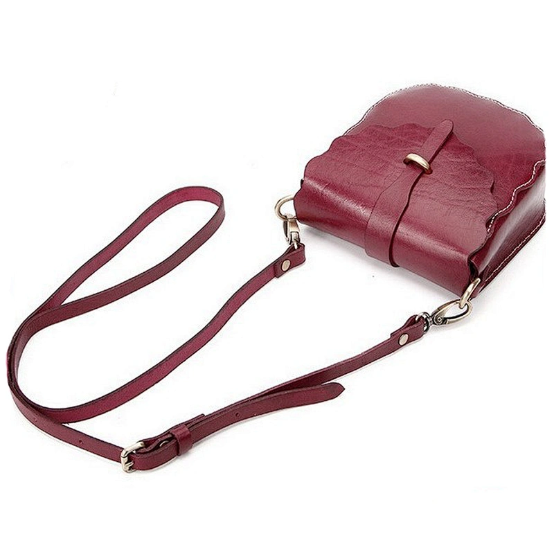 Handmade Vegetable Tanned Leather Mini Crossbody Bag Lady Handbags Christmas Gift For Her Leather Sling Bag Handbags