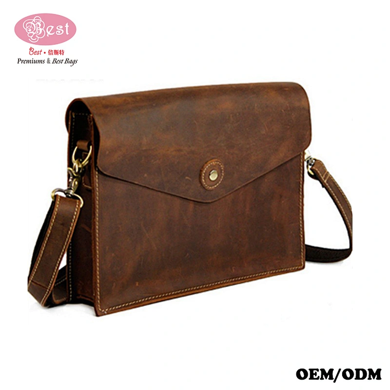 Vintage Messenger Bag Genuine Cowhide Leather Handbags for Women
