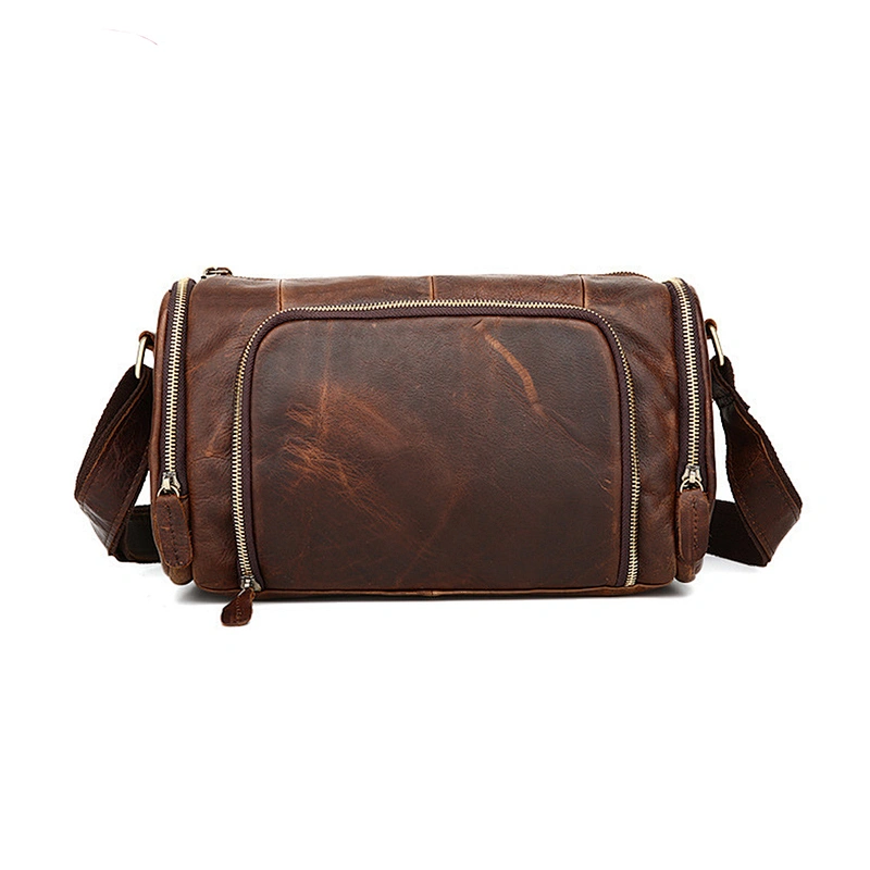 Fashion Crazy Horse Leather Briefcase Men's Shoulder Messenger Bags