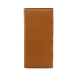 Wholesale men elegance luxury fashion handmade long leather credit card holder wallet