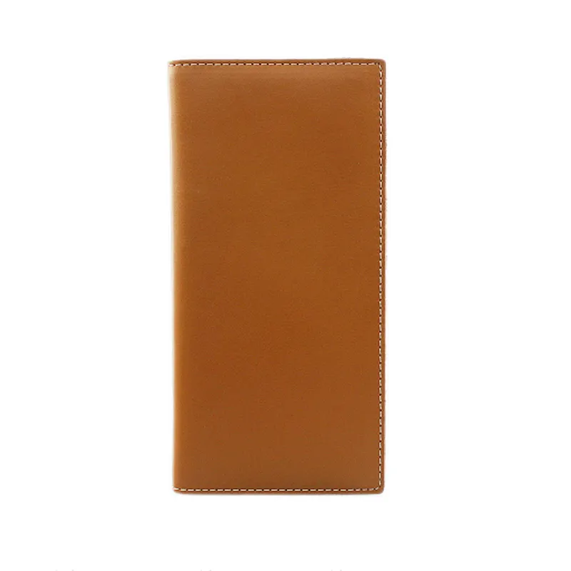 Wholesale men elegance luxury fashion handmade long leather credit card holder wallet