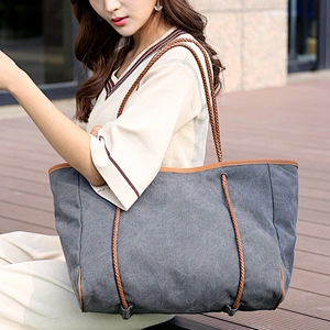 2020 top selling elegent simple practical shopping bag canvas for women for shopping