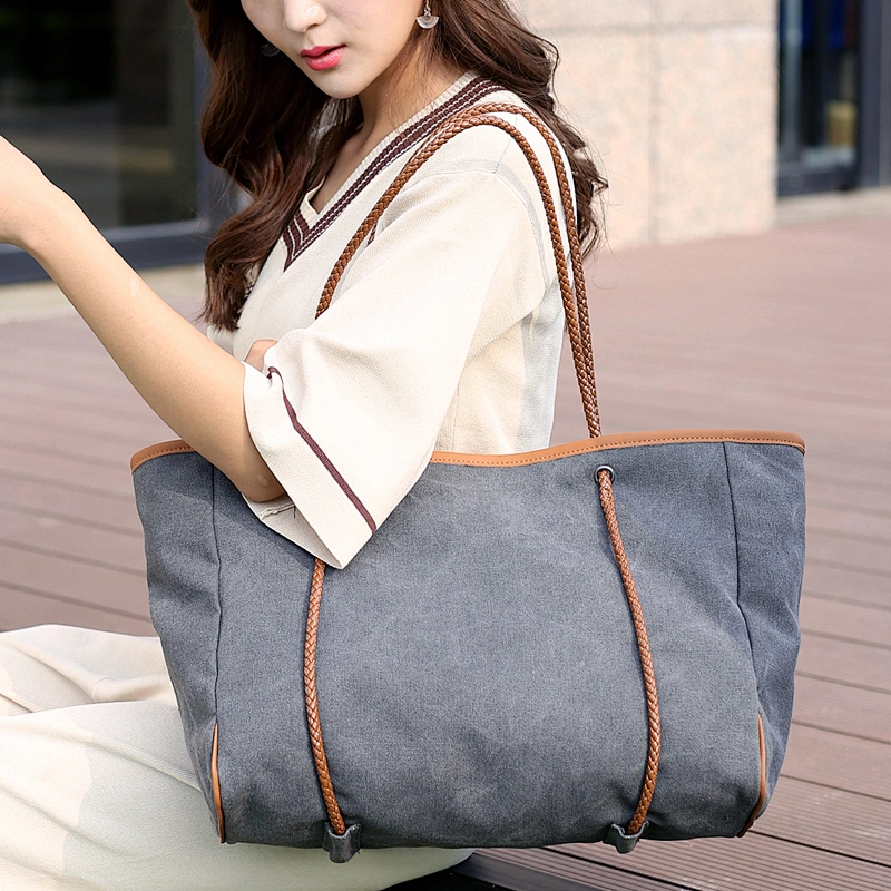 2020 top selling elegent simple practical shopping bag canvas for women for shopping