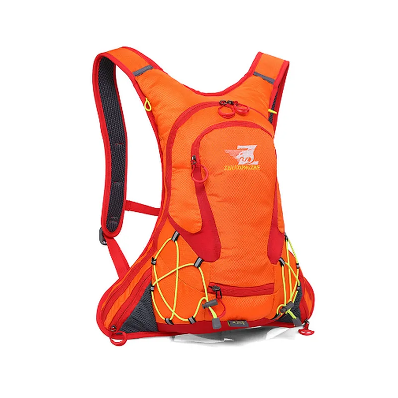 Orange collapsible polyester water sport back packs bike motorcycle running backpack