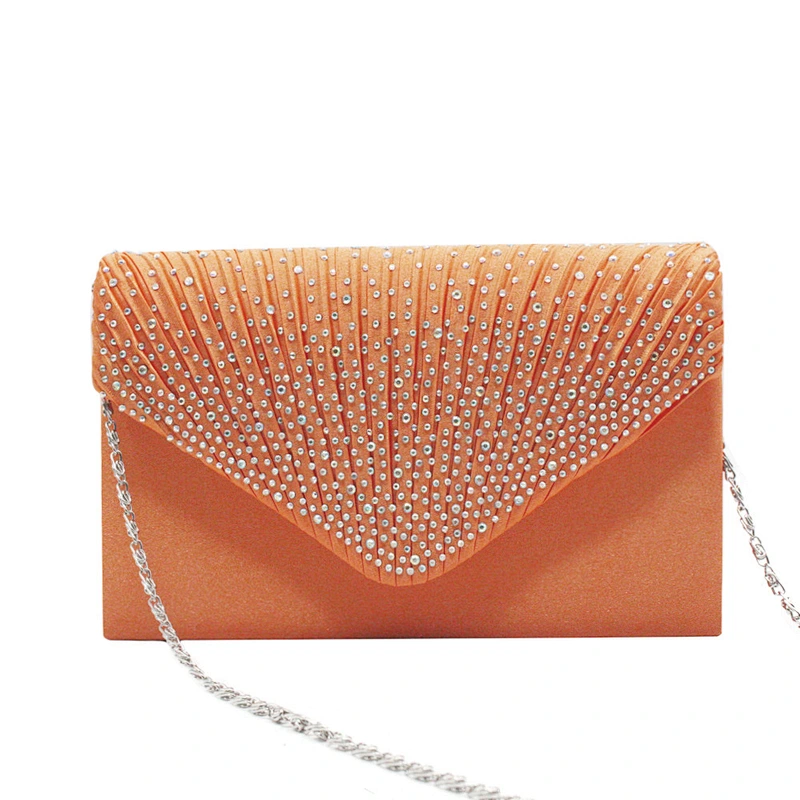 2020 Amazon top sellers fashion classic simple diamond encrusted evening bag silk for ladies for party
