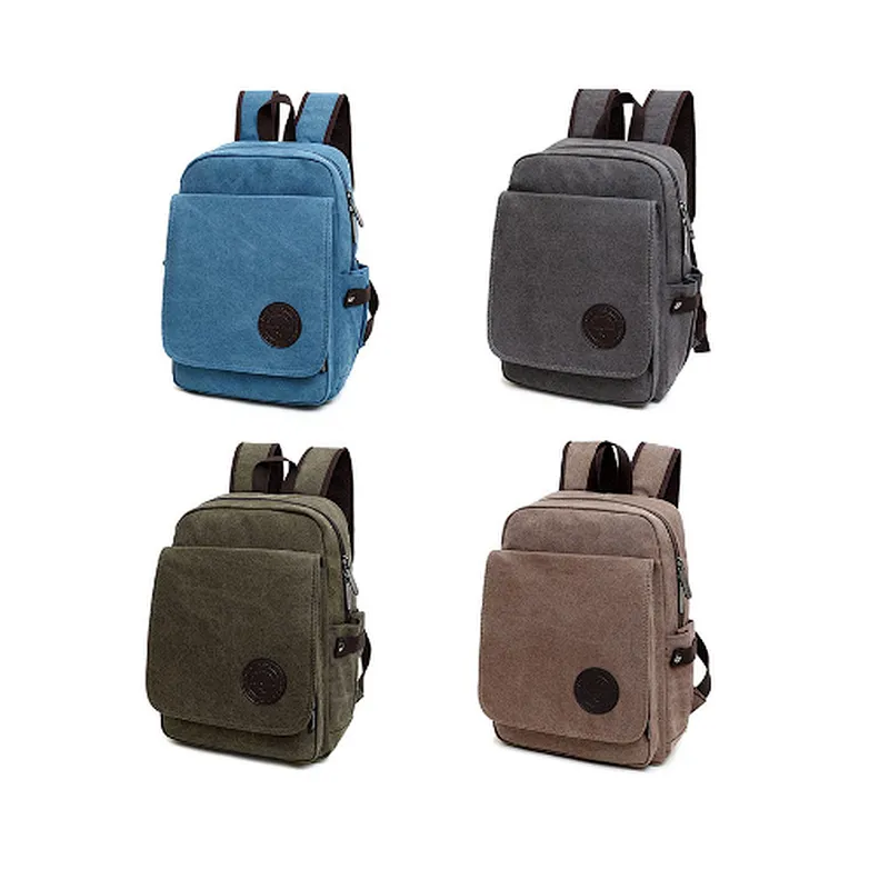 Modern popular universal daily teenager canvas schoolbag backpack school bag