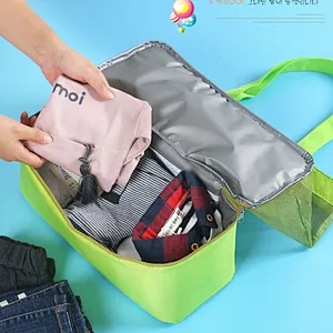 Wholesale bulk insulated nylon mesh beach cooler swimming tote bag