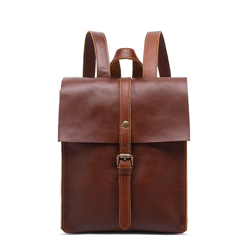 2019 New Style School Bag Superior Cowhide Leather Vintage Backpack