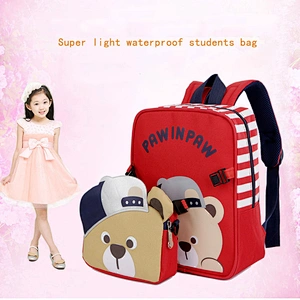 Trendy cheap low price cute durable kids bear backpack school back bag for kids