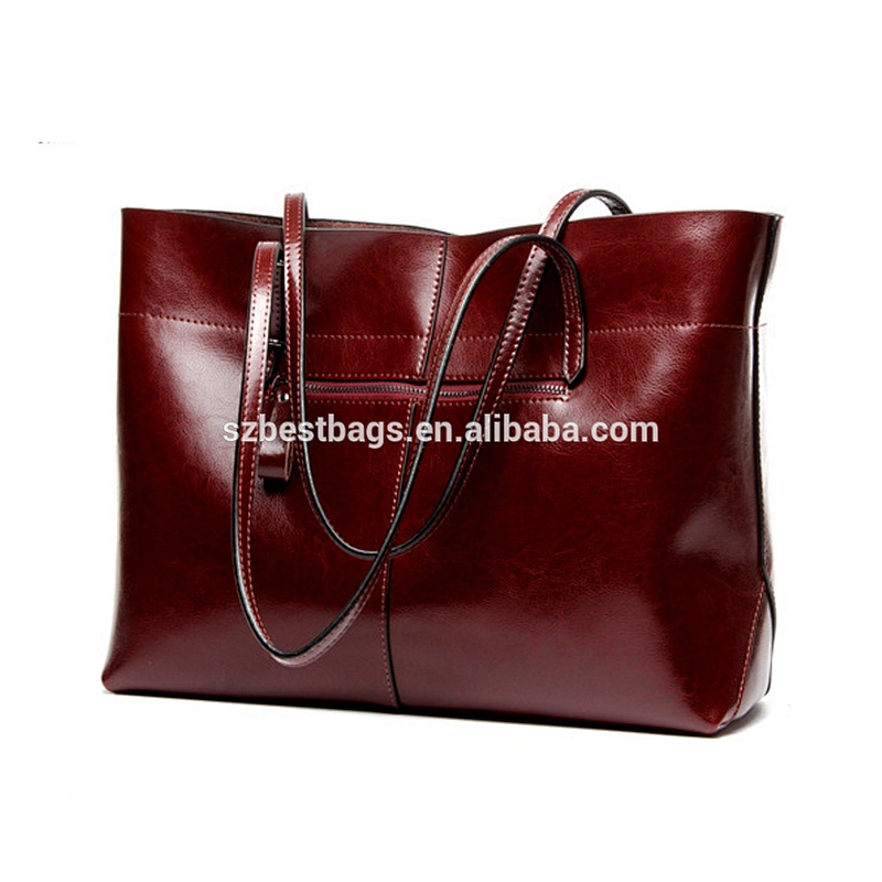 Fashion Style 100% Pure Cow Leather Handbag Women's Tote Bag