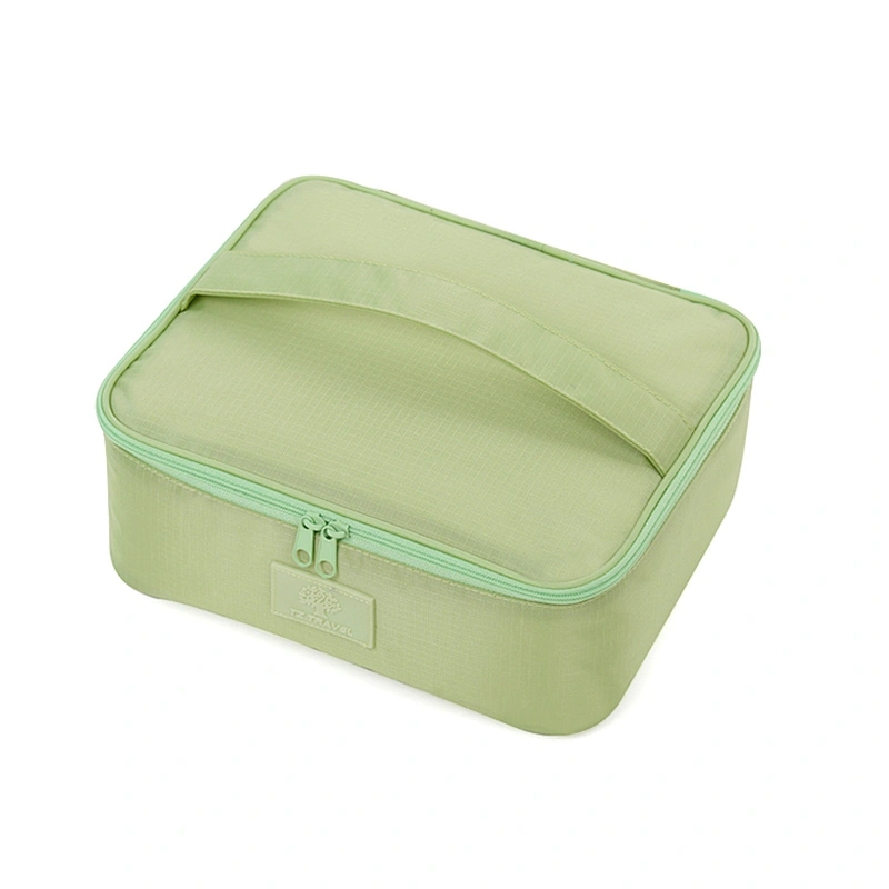 Travel mesh fabric cosmetic make up brush organizer makeup bags with compartments