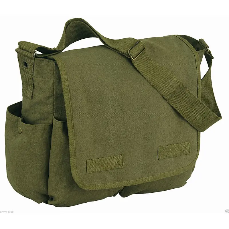 Vintage Army Green Military Messenger square crossbody bag rick and morty oem sneakers for men men Bag