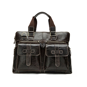 Good Quality Old Fashion Western Classical Men Satchel Bag Genuine Leather Messenger Bag For Man