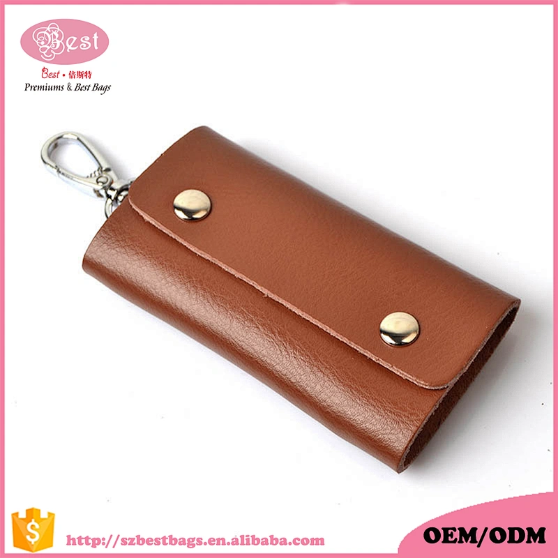 Custom fashionable stylish leather car key holder key bag key case