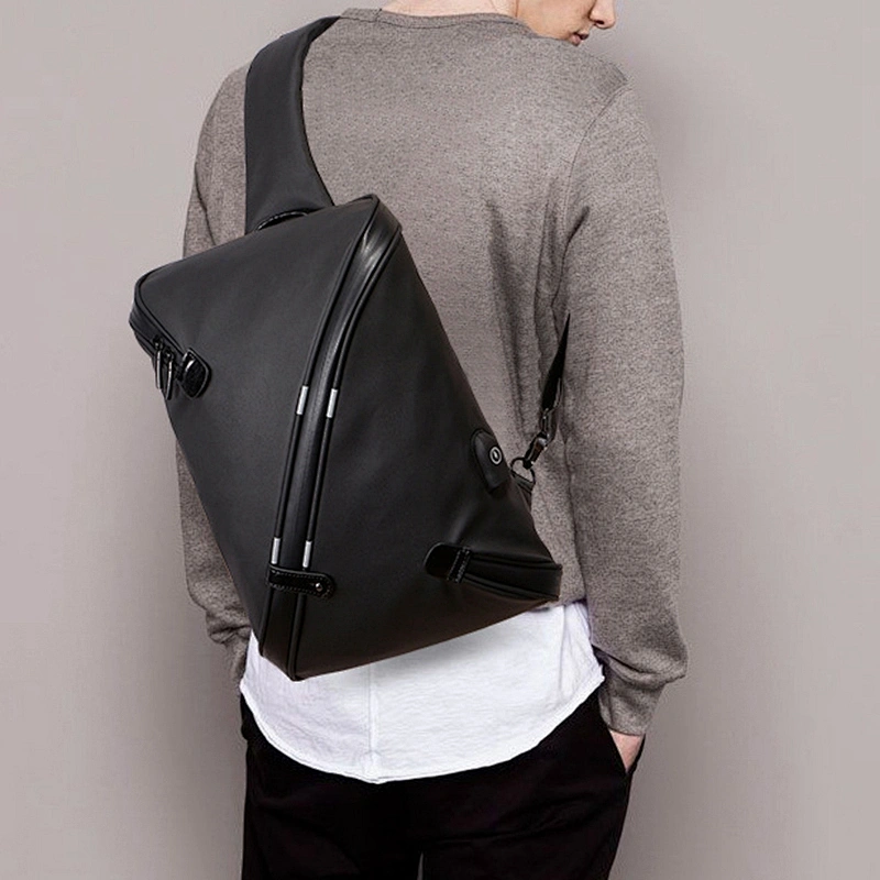 Men Chest Bag Waterproof Anti Theft Reflective Usb Charging Shoulder Messen