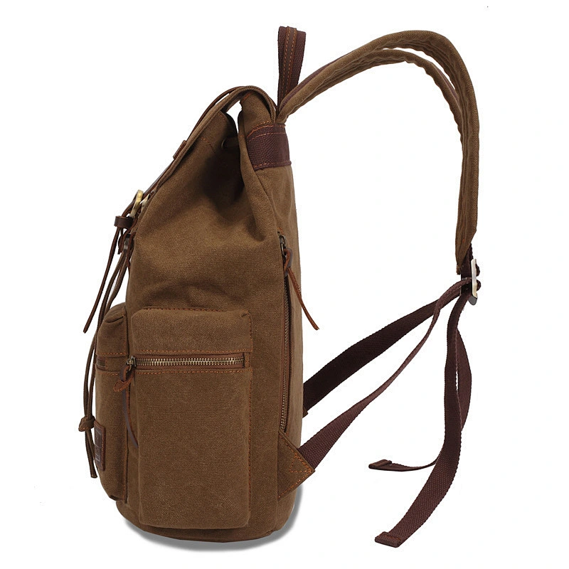Men's Shoulder Bag Vintage Canvas School Backpack Outdoor Travel Backpack