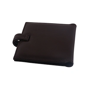High Quality PU Leather Passport Card Holder with Clear Plastic pvc