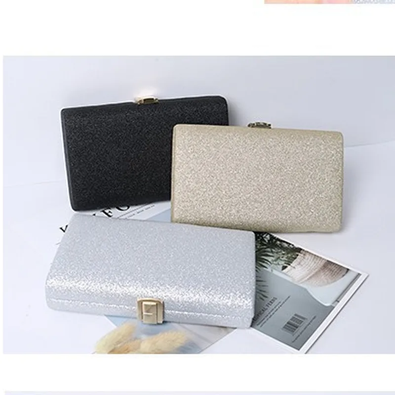 2019 New Fashioned Bag Ladies Paillette Handbag Clutch Dinner Bag with Glett Leather
