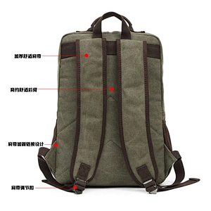 New waterproof durable big capacity  canvas shoulder backpack outdoor business bag for men for travel or office