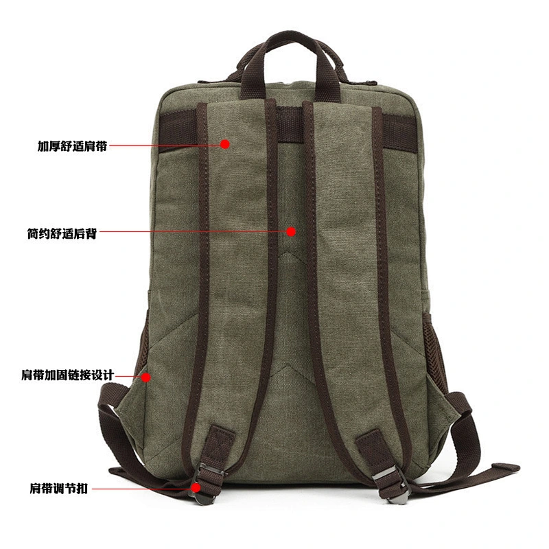 New waterproof durable big capacity  canvas shoulder backpack outdoor business bag for men for travel or office