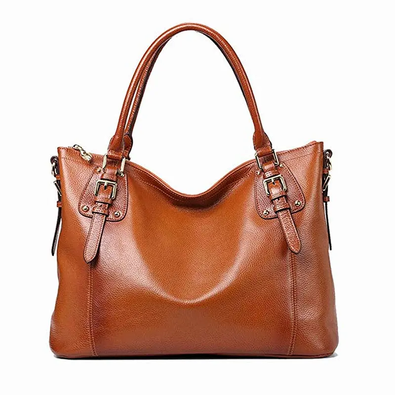 Shenzhen Factory Large Size  Ladies Genuine Leather Handbags For Working