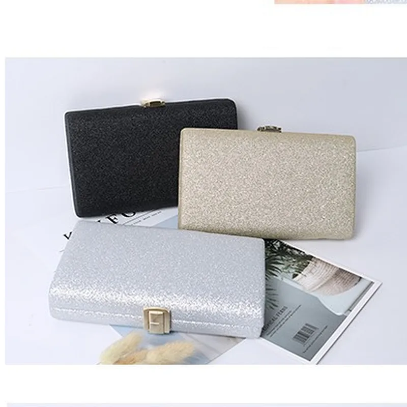 2019 New Fashioned Bag Ladies Paillette Handbag Clutch Dinner Bag with Glett Leather