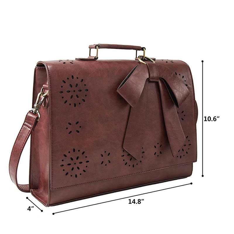 retro female purses handbags bowknot tote bag leather hand bags briefcase working