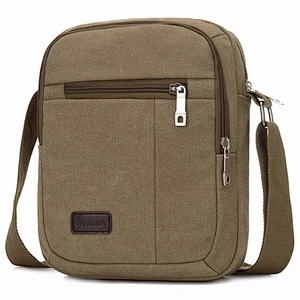High quality small durable canvas men bike messenger crossbody sling bag for boys