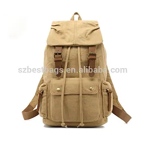 Outdoor travel shoulder backpack men women unisex daily canvas backpack vintage computer backpack