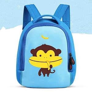 Baby kids children fancy animal print cartoon school book bag with animation