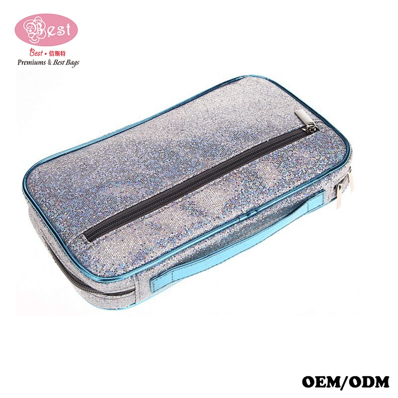 Women Sequins Makeup Brush Bag Shiny Bling Cosmetic Bag for women
