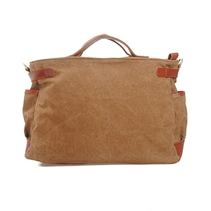 Custom Waxed Canvas Weekender Duffle Bag Full Grain Leather Trim Travel Duffel Bags Outdoor Travel Organizer Bags