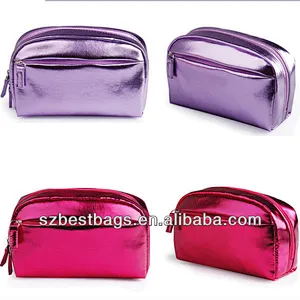 2019 Amazon Top Seller New Design Wash Bag PU Cosmetic Travel Makeup Bag with two zippers