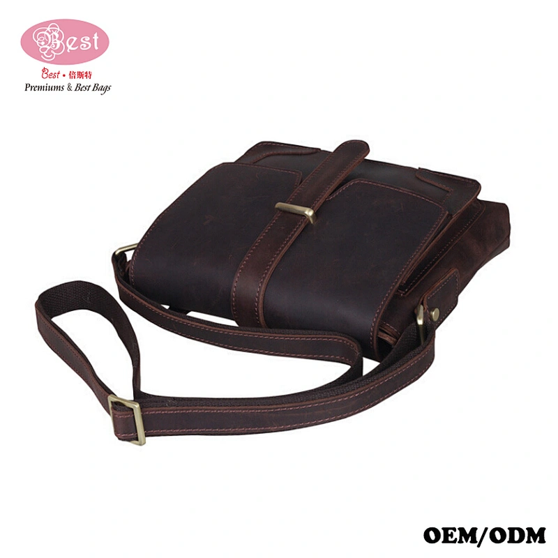 Vintage Unisex Handbags Business Briefcase Top Grain Leather Messenger Bags
