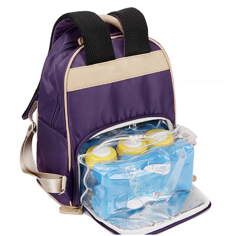 Wholesale double insulated breast milk cooler backpack bag for baby milk