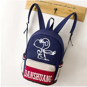 High quality fashion leisure custom print canvas school bags day backpacks made in china