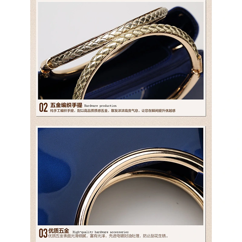 2019 elegant classic fashion patent leather handbag evening bag for women for feast or party