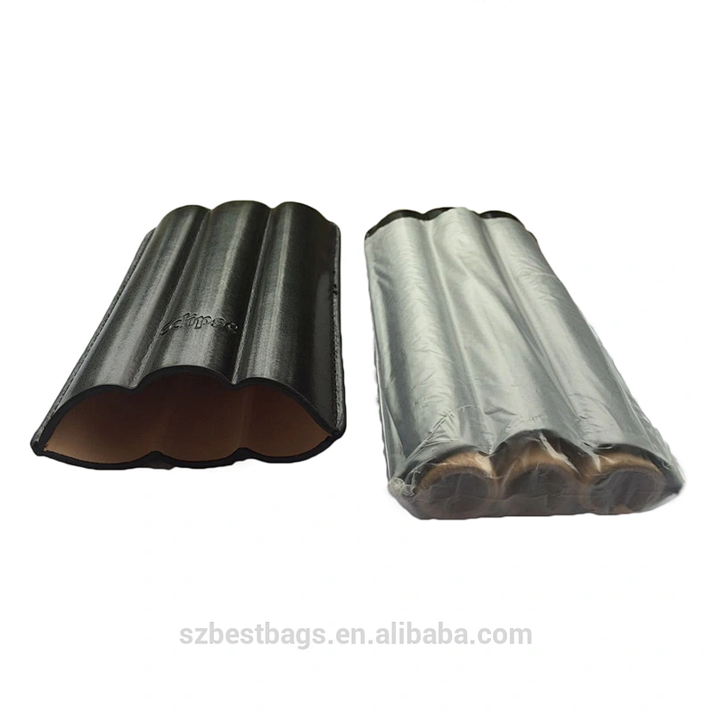 Shenzhen factory custom humidor case handmade real leather box cigar case