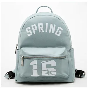Shiny stylish high school girl bags pu leather women backpack for teenage girls