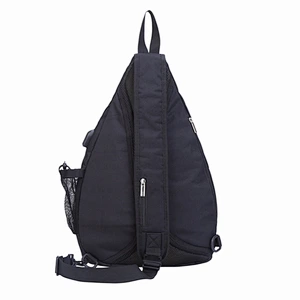 Practical casual outdoor foldable cross body chest pack sling bag with USB